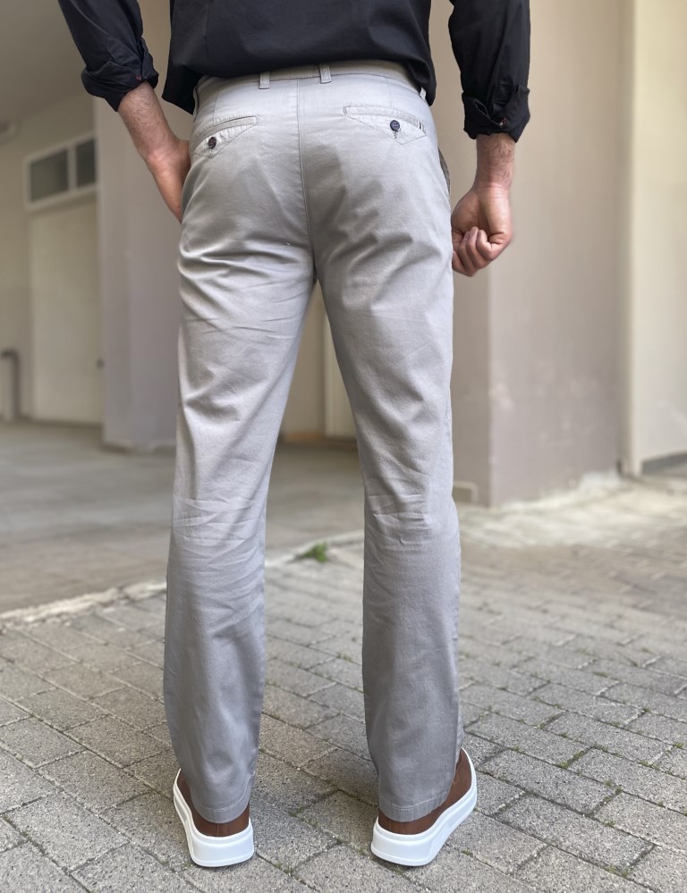 Dynamo ανδρικό γκρι παντελόνι υφασμάτινο Chinos M1315G φωτογραφία